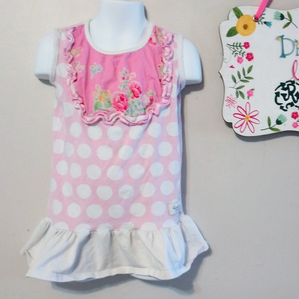 SweetHoney Size 6 Floral Peplum Tunic